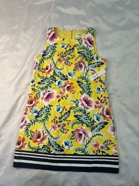 Eliza J Yellow Floral Sleeveless Mini Dress NWT